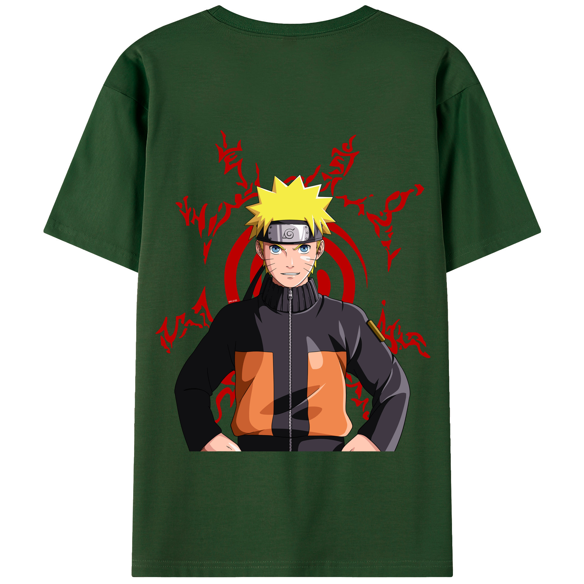 （画像用） NARUTO -ナルト- うずまき ナルト Uzumaki Naruto 綿100％半袖Tシャツ（背面プリント）